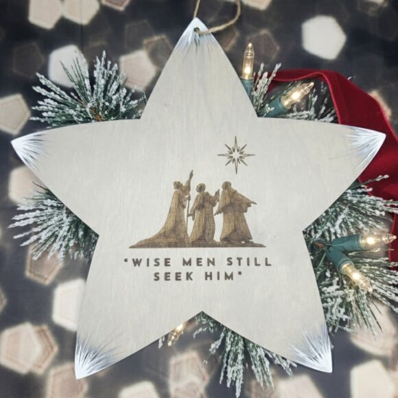 Wooden Star Wall Decor - Picture 2 of 2